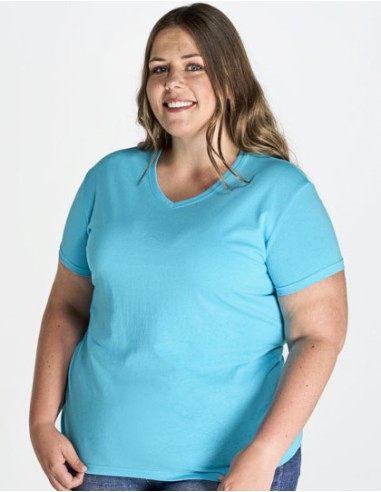 JHK-CURVSPICO-Ladies Curves T-Shirt V-Neck